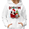 Dog Mom Christmas Pattern Personalized Hoodie Sweatshirt