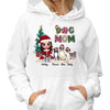 Dog Mom Floral Christmas Personalized Hoodie Sweatshirt