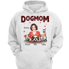 Dog Mom Patterned Pretty Girl Gift For Dog Mom Dog Lover Personalized Hoodie Sweatshirt
