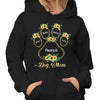 Dog Mom Sunflower Outline Personalized Hoodie Sweatshirt