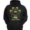 Dog Mom Sunflower Outline Personalized Hoodie Sweatshirt