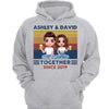 Doll Couple Together Since Retro Gift For Her For Him Personalized Hoodie Sweatshirt