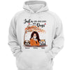 Fall Season Coffee Girl Loves Dogs Personalized Hoodie Sweatshirt