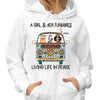 Girl & Dogs Cats Living Life In Peace Bohemian Personalized Hoodie Sweatshirt