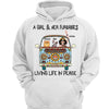 Girl & Dogs Cats Living Life In Peace Bohemian Personalized Hoodie Sweatshirt