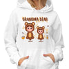 Grandma Mom Auntie Bear Doll Kids Personalized Hoodie Sweatshirt