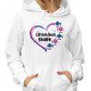 Grandma Mom Auntie Shark Heart Personalized Hoodie Sweatshirt