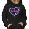 Grandma Mom Heart Hologram Personalized Hoodie Sweatshirt