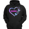 Grandma Mom Heart Hologram Personalized Hoodie Sweatshirt