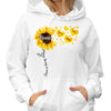 Grandma Sunflower Flying Hearts Personalized Hoodie Sweatshirt