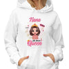 Grandma Title Above Queen Doll Personalized Hoodie Sweatshirt