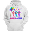Grandmasaurus Colorful Daisy Dandelion Mother‘s Day Gift Personalized Hoodie Sweatshirt