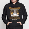 Grandpa And Grandkids Best Friends Retro Personalized Hoodie Sweatshirt