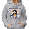 Just A Girl Who Loves Her Cat Personalized Hoodie Sweatshirt