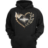 Leopard Butterflies Heart Grandma Personalized Hoodie Sweatshirt