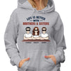 Life Is Better With Brothers Sisters Siblings Front View Personalized Hoodie Sweatshirt