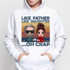 Like Father Like Daughter Doll Personalized Hoodie Sweatshirt