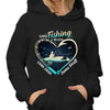 Hoodie & Sweatshirts Memorial Gone Fishing In Heaven Personalized Hoodie Sweatshirt