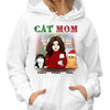 Meowy Catmas Woman & Cat Christmas Personalized Hoodie Sweatshirt