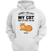 My Cat Sitting On Me Fluffy Cat Loaf Personalized Hoodie Sweatshirt