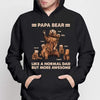 Papa Bear And Kids Personalized Hoodie Sweatshirt