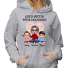 Pink Heart Doll Grandma Better With Grandkids Personalized Hoodie Sweatshirt