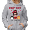 Polka Dot Pattern Doll Cat Mom Personalized Hoodie Sweatshirt