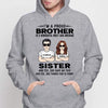 Proud Brother Of Sister Personalized Hoodie Sweatshirt