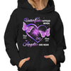 Purple Butterflies Heart Memorial Personalized Hoodie Sweatshirt