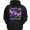 Purple Butterflies Heart Memorial Personalized Hoodie Sweatshirt