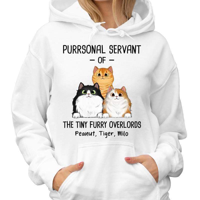 Purrsonal Servant Of Fluffy Cats Personalized Hoodie Sweatshirt