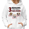 Reasons Loving Being Dog Mom Personalized Hoodie Sweatshirt