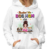 Summer Doll Woman Rockin‘ The Dog Mom Life Personalized Hoodie Sweatshirt