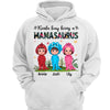 Tropical Kinda Busy Being Mamasaurus Grandmasaurus Personalized Hoodie Sweatshirt