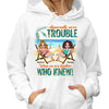 Trouble Together Summer Besties Personalized Hoodie Sweatshirt