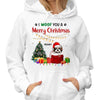 Woof You A Merry Christmas Dogs Personalized Hoodie Sweatshirt