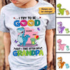 Dinosaur Kid Takes After Grandparents Personalized Youth Shirt