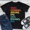 Legendary Awesome Birthday Gift For Kids Personalized Youth Shirt