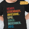 Legendary Awesome Birthday Gift For Kids Personalized Youth Shirt