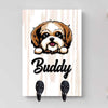 Peeking Dog Personalized Leash Holder