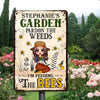 Parden The Weeds I‘m Feeding The Bees Personalized Metal Sign