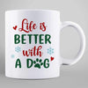 Beautiful Dog Mom With Peeking Dogs Christmas Personalized Mug