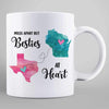 Besties At Heart Sassy Girls Long Distance Personalized Mug