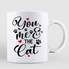 Couple And Cats Valentine Gift For Him For Her Personalized Mug