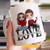 Couple Sitting On Word Love Anniversary Gift Gift Personalized Mug