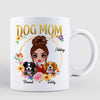 Dog Mom Floral Circle Gift Personalized Mug