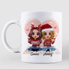 Doll Girls Gift For Besties Sisters Siblings Pink Heart Christmas Personalized Mug