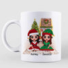 Doll Besties Sisters Sitting Christmas Personalized Mug