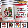 Doll Besties Sisters Sitting Christmas Personalized Mug