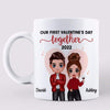 Doll Couple First Valentine Gift Personalized Mug